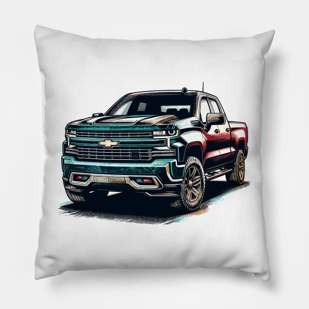 Chevrolet Silverado Pillow by Vehicles-Art