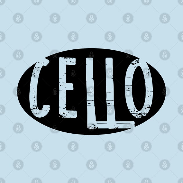 Cello Oval Rough Text by Barthol Graphics