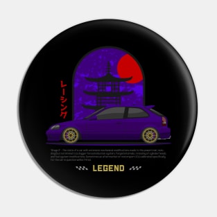 Midnight Racer Purple EK 9 JDM Pin