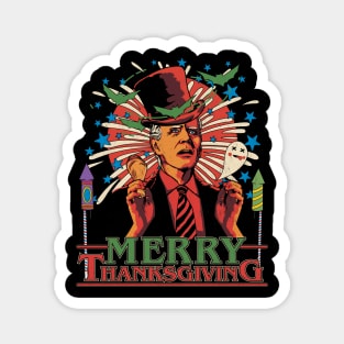 Funny Joe Biden Confused Merry Thanksgiving Halloween Magnet