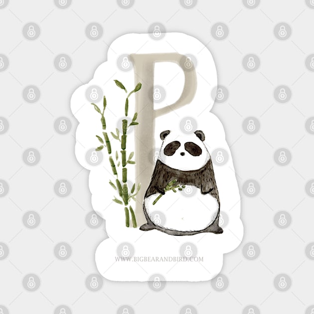 P for Panda Magnet by Big Bear and Bird