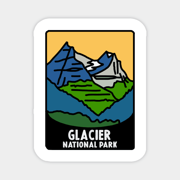 Glacier National Park Decal Magnet by zsonn