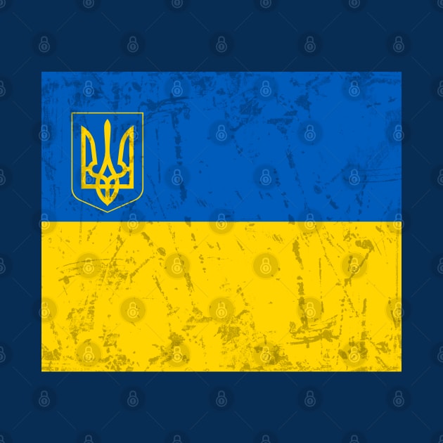 Vintage Ukrainian Flag Trident by Scar