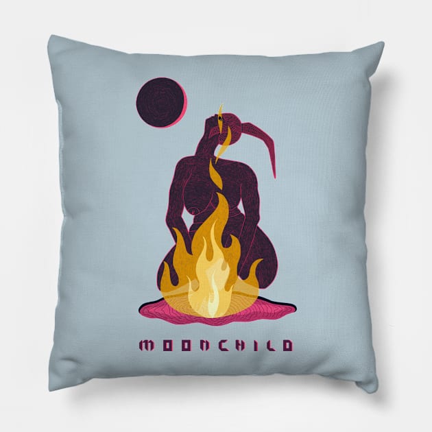 Moon Child Pillow by sleepydolphin