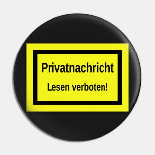 Private message reading prohibited funny saying Pin