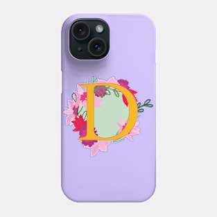 Monogram D, Personalized Initial Phone Case