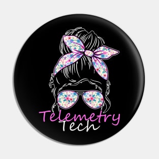 Telemetry Tech Messy Bun Telemetry Technician Pin