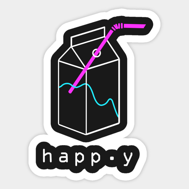 happy aesthetic vaporwave vaporwave sticker teepublic