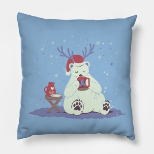 Polar Xmas Eggnog Ugly Sweater by Tobe Fonseca Pillow