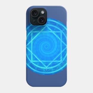 CIRCLE of POWER, blue Phone Case