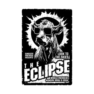 Cow Solar Eclipse 2024 Cattle Farmer Science Fiction Movie T-Shirt