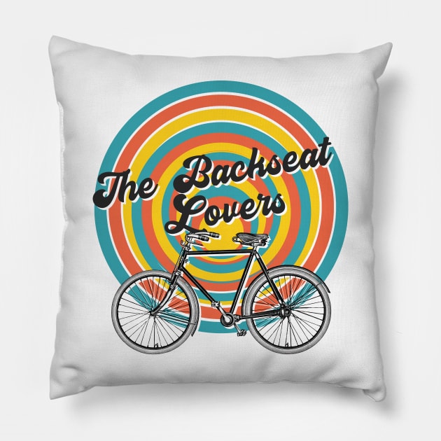 The Backseat Lovers Indie Rock Band Vintage Design Pillow by mschubbybunny