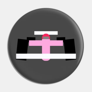 Formula racing driver - pink Mercedes Pin