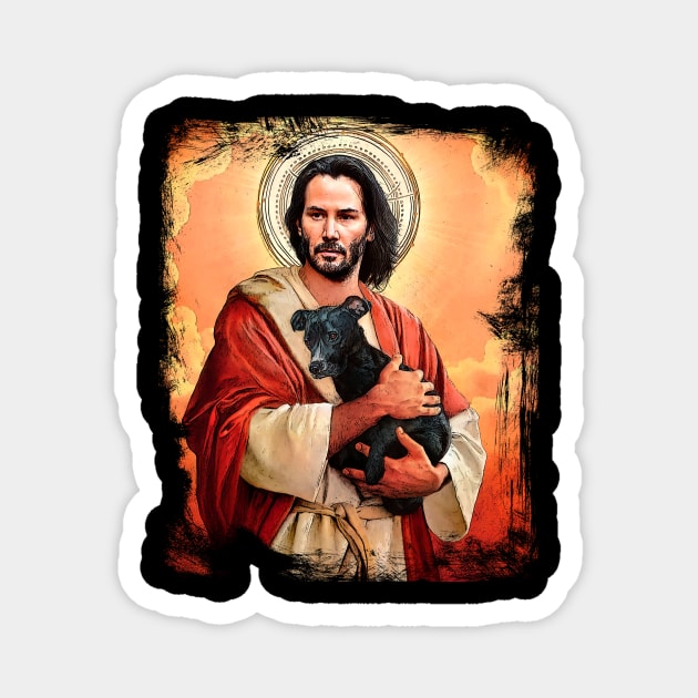 Jesus John Wick Parody Saint Magnet by kaitokid