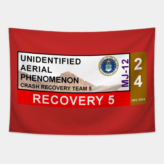 UAP Crash Recovery Team 5 Access Pass Tapestry by Starbase79