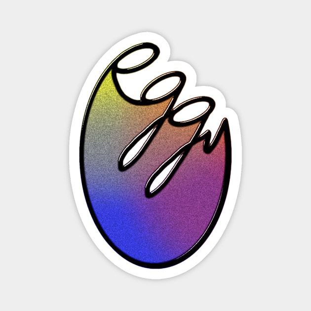 Eggy - Rainbow Grain Magnet by Trigger413