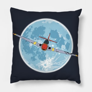 P-51 Mustang Moon Pillow