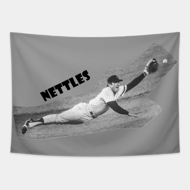 Graig Nettles Tribute Design Tapestry by Bleeding Yankee Blue