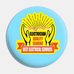 Genuine Quality Best Electrician Sticker Design for Electricians and Electrical workers Pin