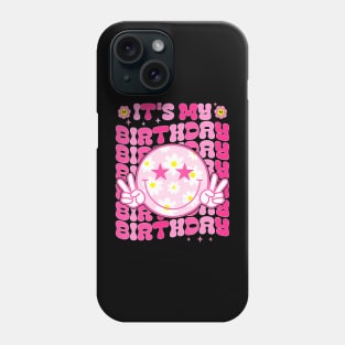 It's My Birthday Women Teens Girls Kid Bday Flower Groovy Phone Case