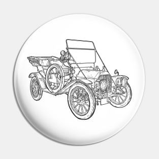 Old Car, Cabriolet, Vintage, Classic Car Pin