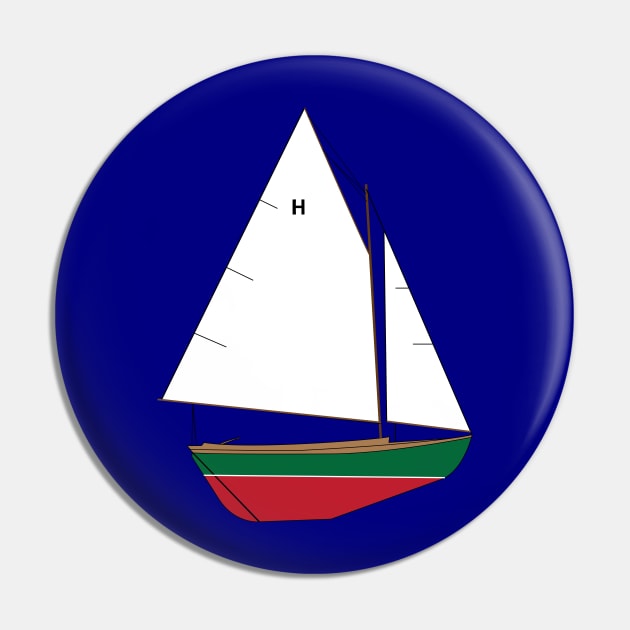 Herreshoff 12 1/2 Sailboat Pin by CHBB