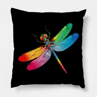 Colorful Dragon Fly Pillow