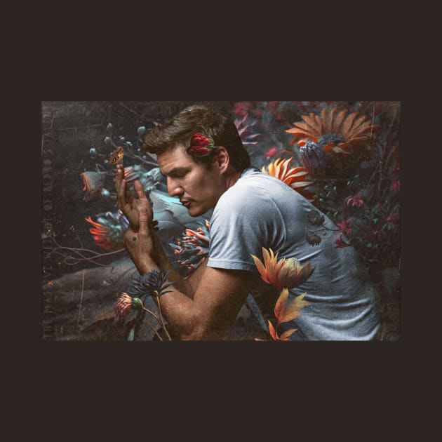 Pedro Pascal and The Butterfly by ZelleDa