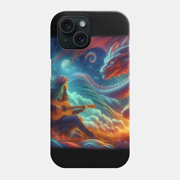 Girl and dragon Phone Case by Belle Abreu