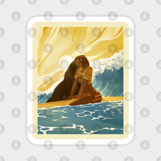 Surfer Girl Calm // Filipiniana Magnet by samsum.art