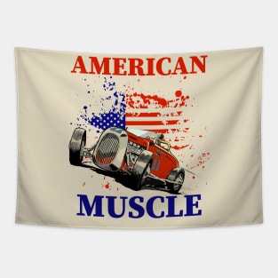 American Muscle 50s Hot rod Tapestry