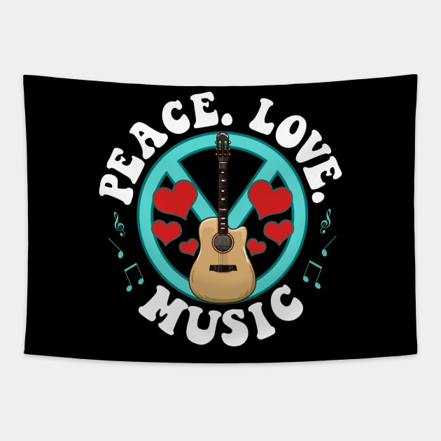 Peace Love Music Awesome Hippie Pacifist Festival Tapestry by theperfectpresents