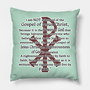 I am Not Ashamed of the Gospel of Jesus Christ ... Red Chi Rho Pillow