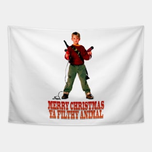 Merry Christmas Ya Filthy Animal Tapestry