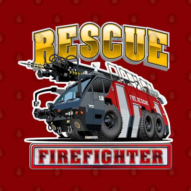 Cartoon Fire Truck by Mechanik