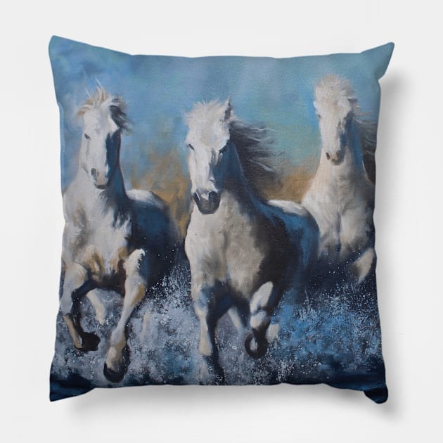 Wild Horses Pillow by abscnth