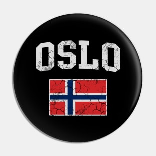 Oslo Norway Flag Norwegian Norge Pin