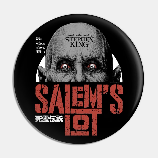 Salem's Lot, Stephen King, Horror Classic Pin by PeligroGraphics