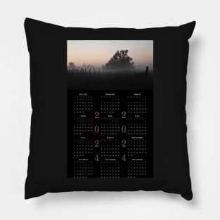 In a Twilight Mist • 2024 Year-at-a-glance Calendar Pillow