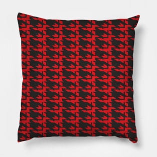 Geometric black red Pillow