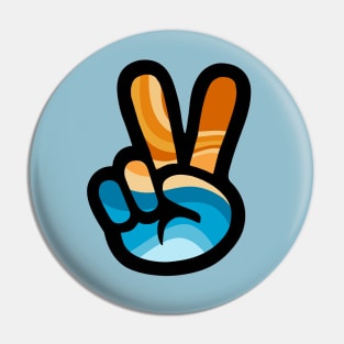 Hippie Beach Peace Sign Pin