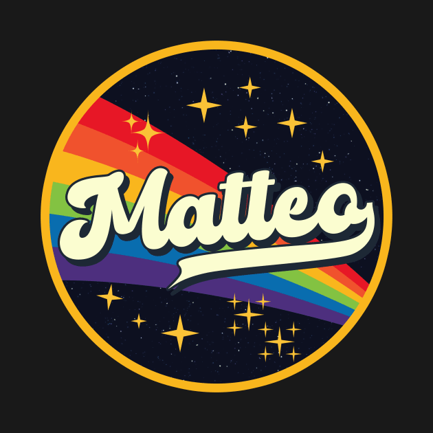 Matteo // Rainbow In Space Vintage Style by LMW Art