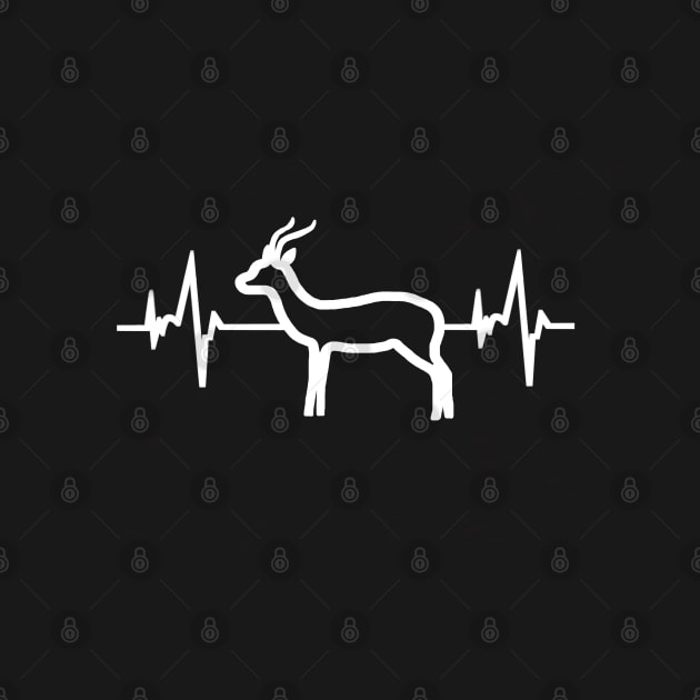 Gazelles heartbeat ECG retro motif vintage by FindYourFavouriteDesign