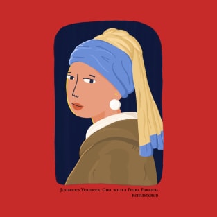 Johannes Vermeer Girl with a Pearl Earring Classical Art Memes T-Shirt