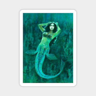 Vintage Surreal Mermaid Magnet