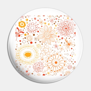 Floral doodles Pin