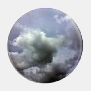 Violet and Grey Storm Clouds Photograph Pin