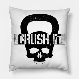 Skull Kettle Bell CRUSH IT Pillow