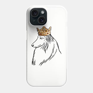 Collie Dog King Queen Wearing Crown Phone Case