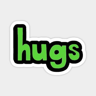 This is the word HUGS Magnet